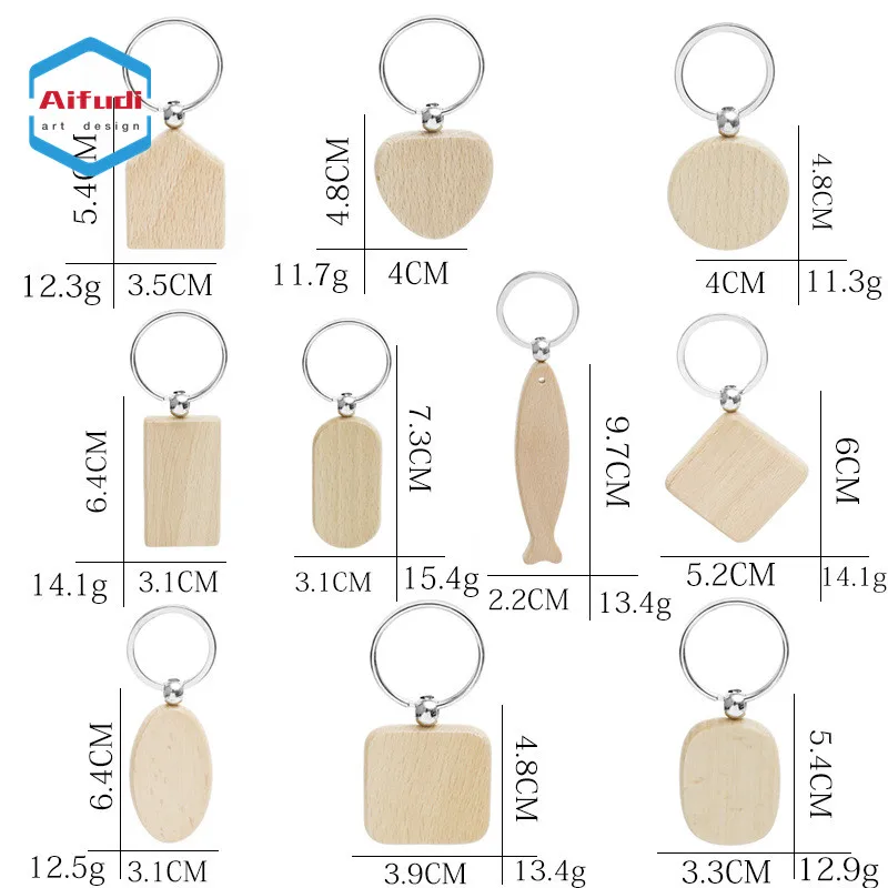 hot sales bulk factory cheap price custom blank wooden key chain keychain