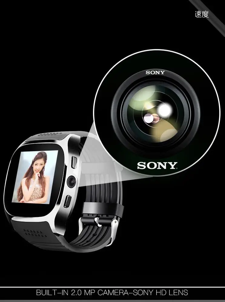 Best selling T8 Smart Watch Water Proof Multifunctional Smart Watch Phone Support SIM Card Camera WIFI BT GPS Call For Iphone