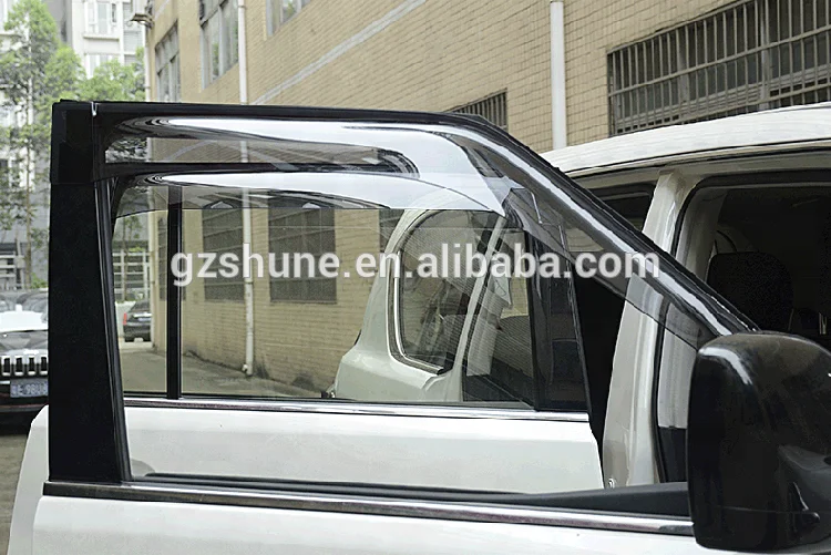 PC Injection Window Visor For Patrol Safari Y62 2010-2017 Vent Deflectors Rain shield Door Visors Auto accessories