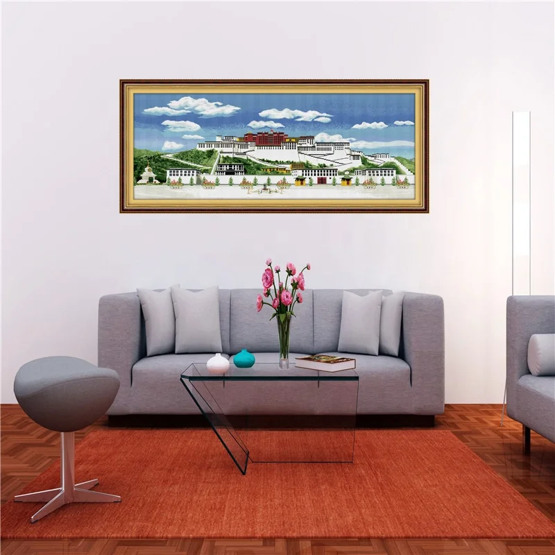 NKF The Potala Palace (2)11ct 14ct fabric product party decorations cross stitch free