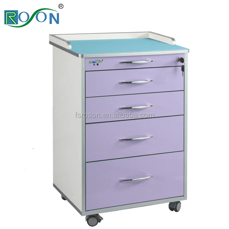 dentist cabinet put dental equipment with 5 drawers