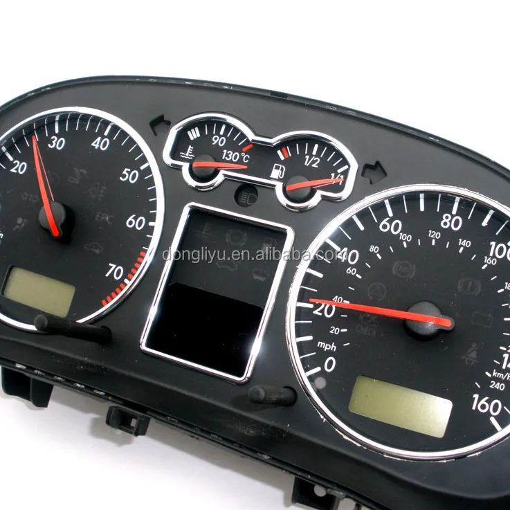 CHROME gauge cluster bezel car dashboard dial ring for VolksWagen Golf4/Mk4/Jetta4