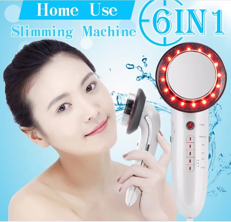 
6 In 1 EMS Ultrasonic LED Facial Body Beauty Machine Therapy Anti Cellulite Massager 