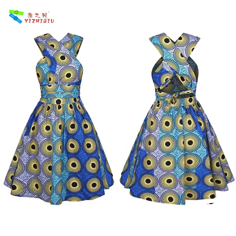 YIZHIQIU elegant wholesale african print patterns kitenge dress designs for women