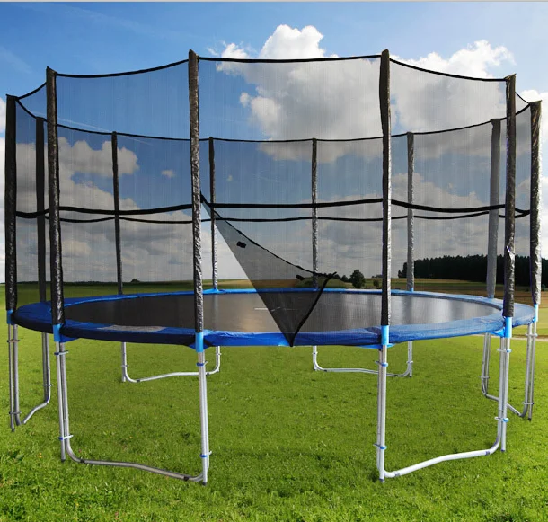 
big round trampoline with safety net and ladder for sale 