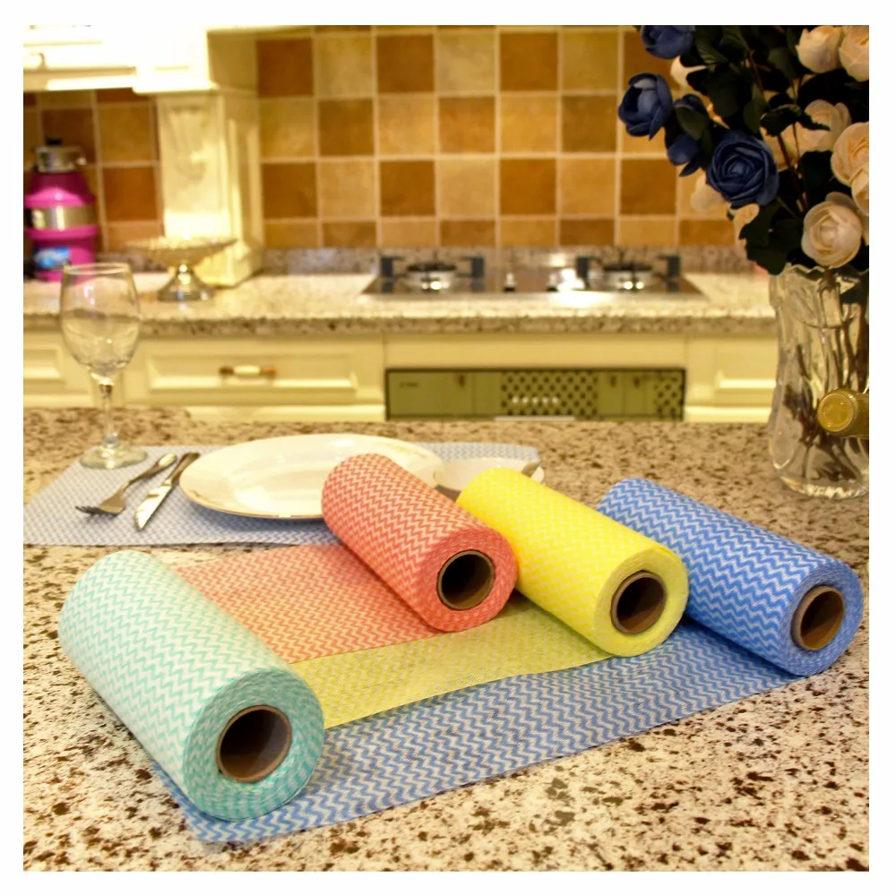 
Non-Woven Biodegradable Dishcloth Disposable Kitchen Wash Cloth In Roll 