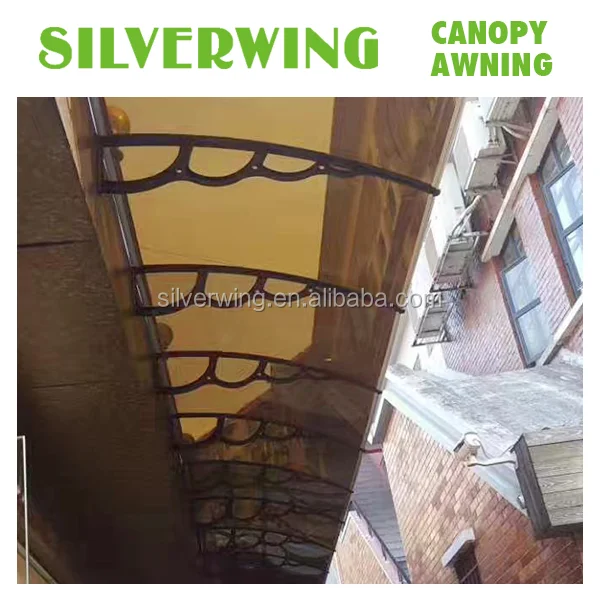Clear plastic gazebo polycarbonate balcony patio cover canopy for door awnings
