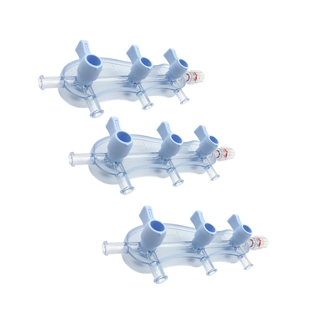 
Disposable high medical pressure 3-port infusion manifold 