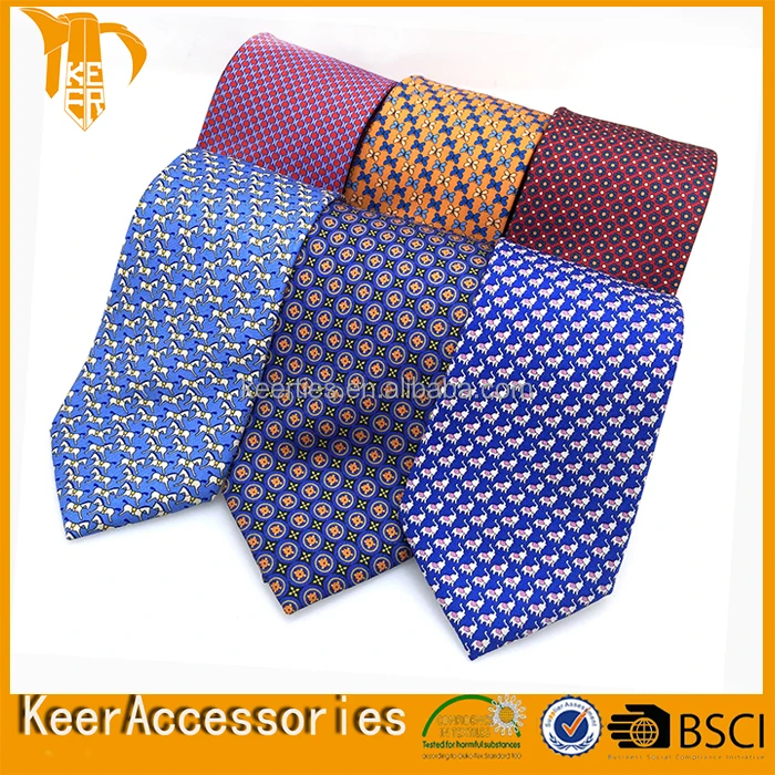 Wholesale Fashion All Over Animal Printed Casual Necktie Custom Cute butterfly Pattern Ties