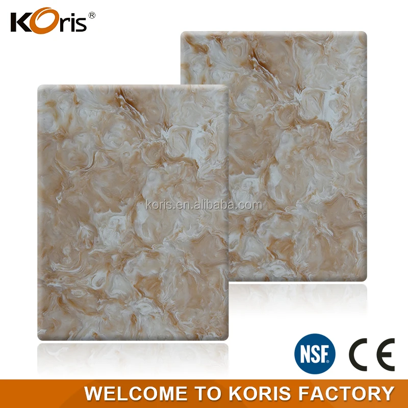 China Koris factory price Thermoforming heat resistance fireproof artificial marble stone solid surface