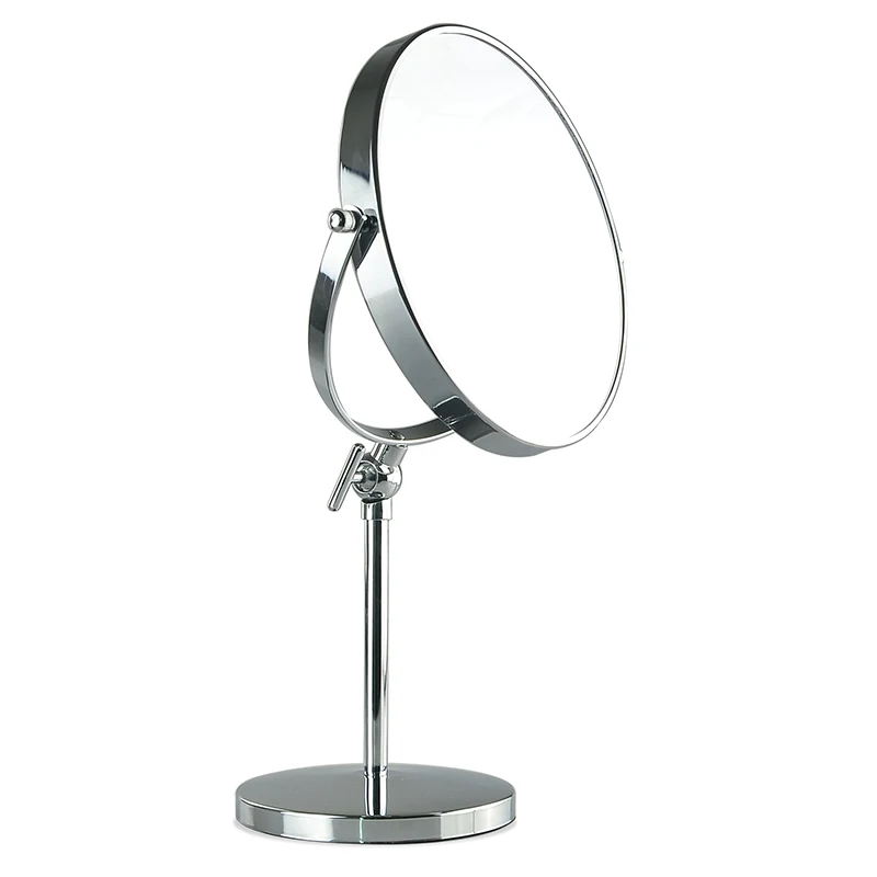 
2 Sided Table Top Concave and Convex Makeup Mirror with Round Movable Base 