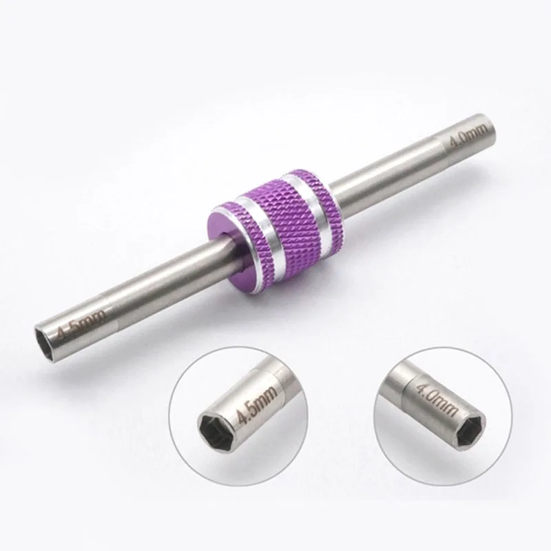 HSS Hex Socket Sleeve Hexagonal Nut Driver 4.0mm 4.5mm for mini 4WD RC Car Tools
