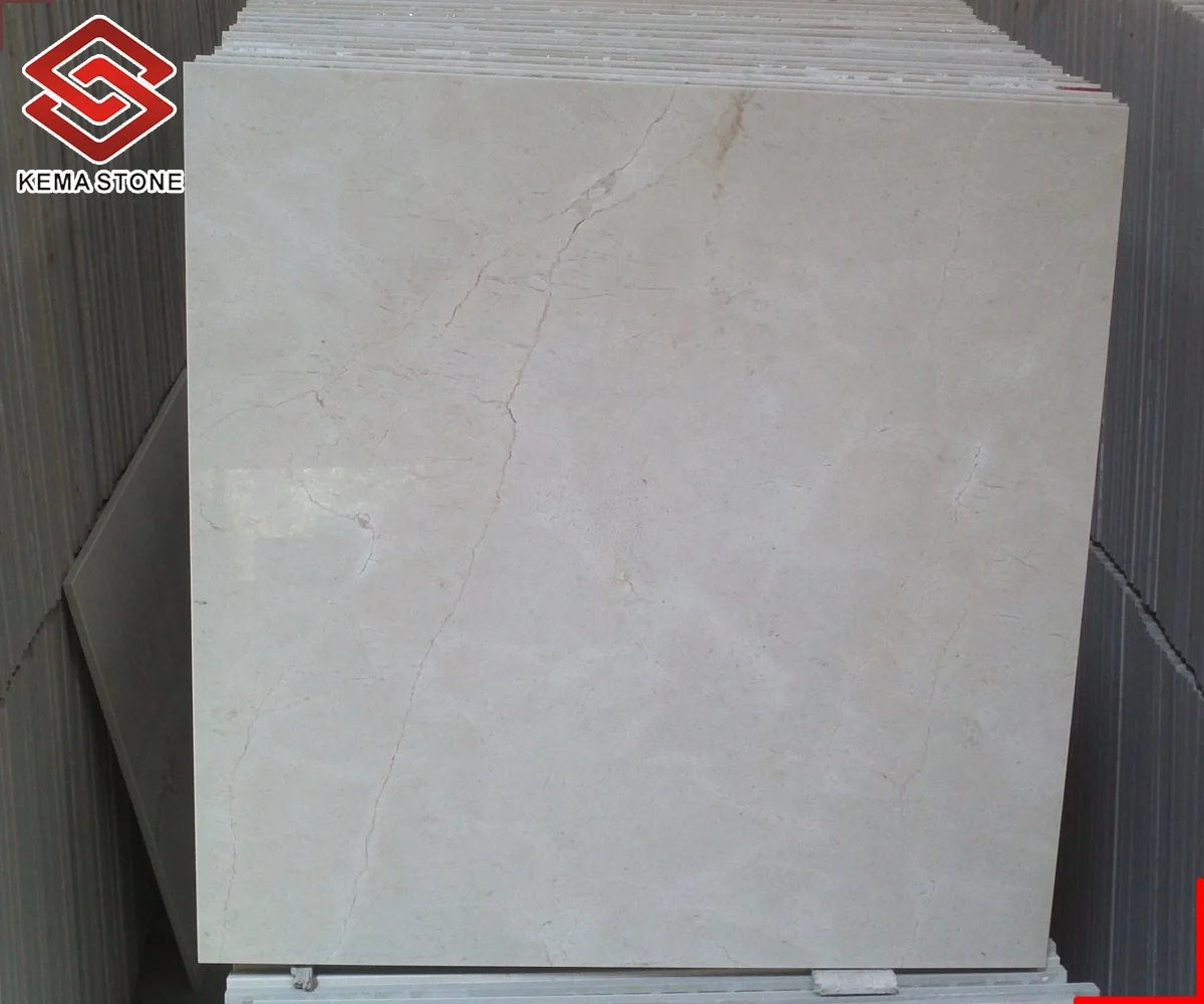 Natural Beige Stone Cream Marfil Marble Composite Ceramic Tiles for Walling and Flooring