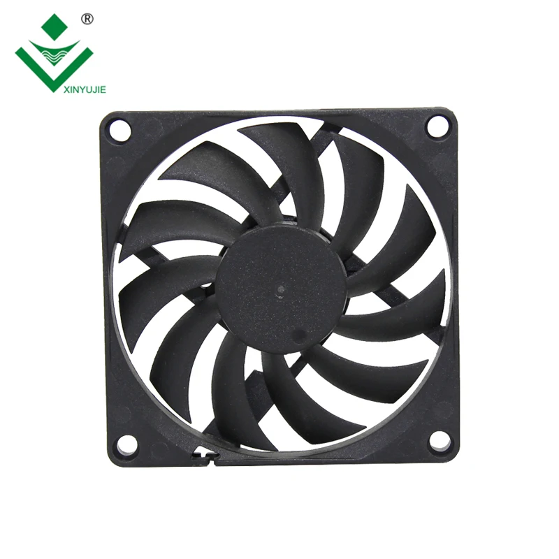 Thin RoHS 80mm 24 Volt Exhaust Fan 12 Volt Cooling Fan 80x80x10 3800RPM 8010
