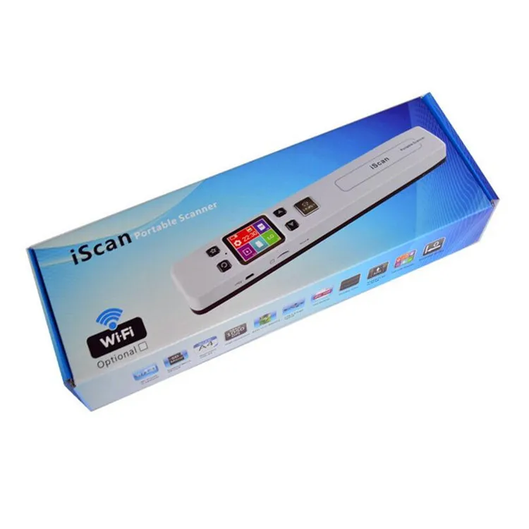 iScan A4 Size Wireless Wifi Portable Digital Scanner 1050DPI Handyscan Document Photo Receipts Books iScan02WIFI