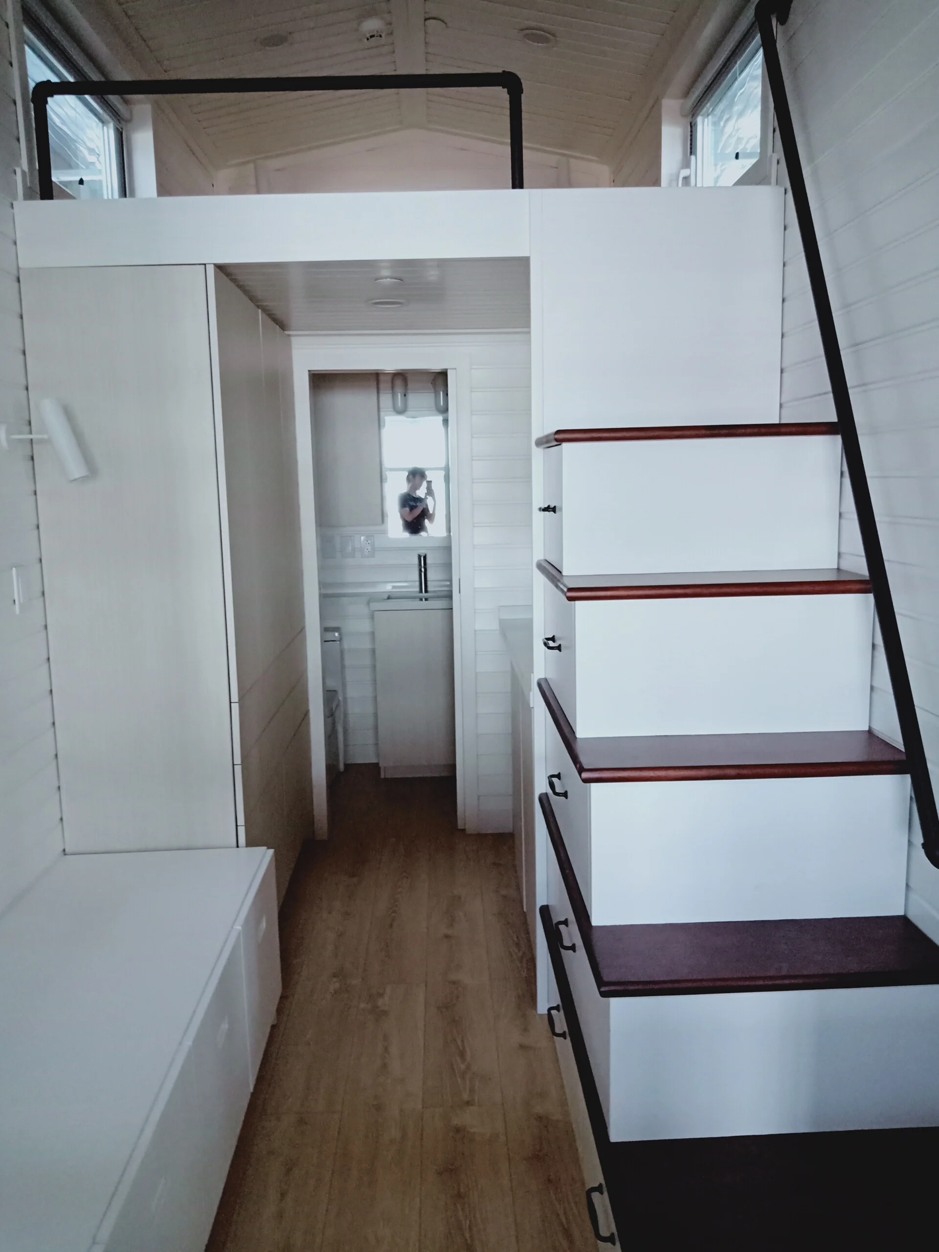 Tiny house travel trailer prefab modular prefabricated wooden house Romania