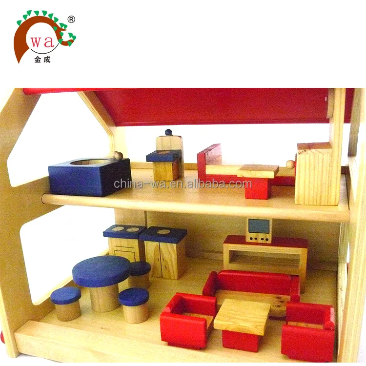 DIY Детский маленький деревянный игрушечный кукольный домик