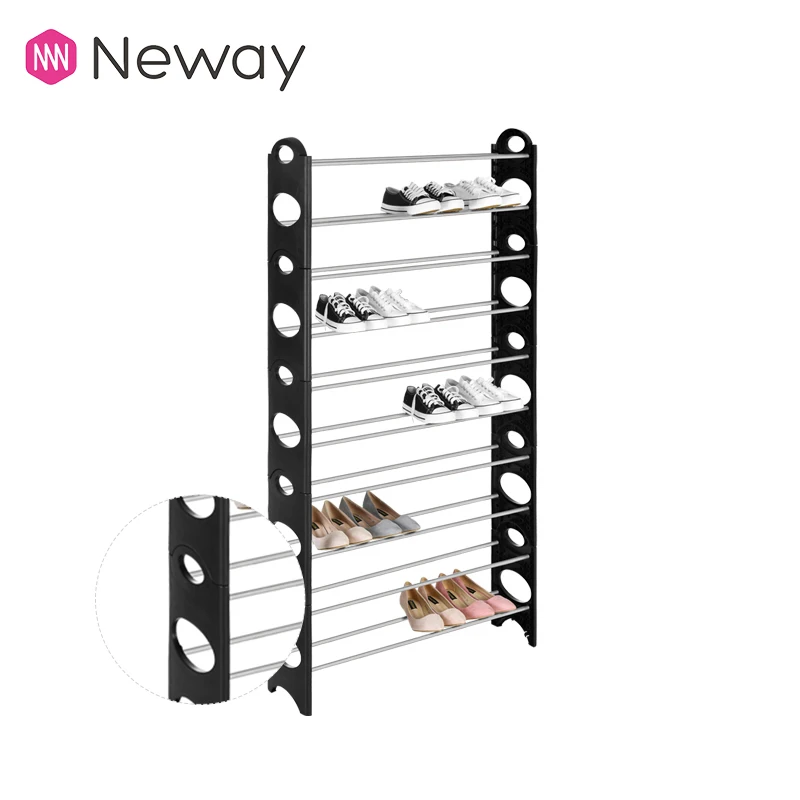 Hot Selling Low MOQ Plastic Shelf Shoe Organizer Shoe Rack Storage