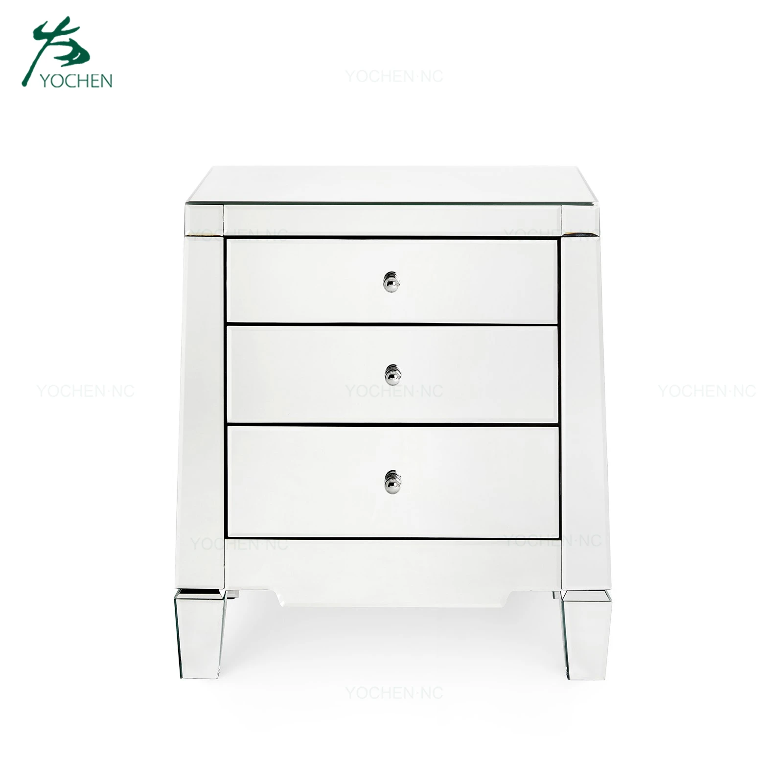 Living room 2 door silver glass mirrored furniture modern tv stand furniture