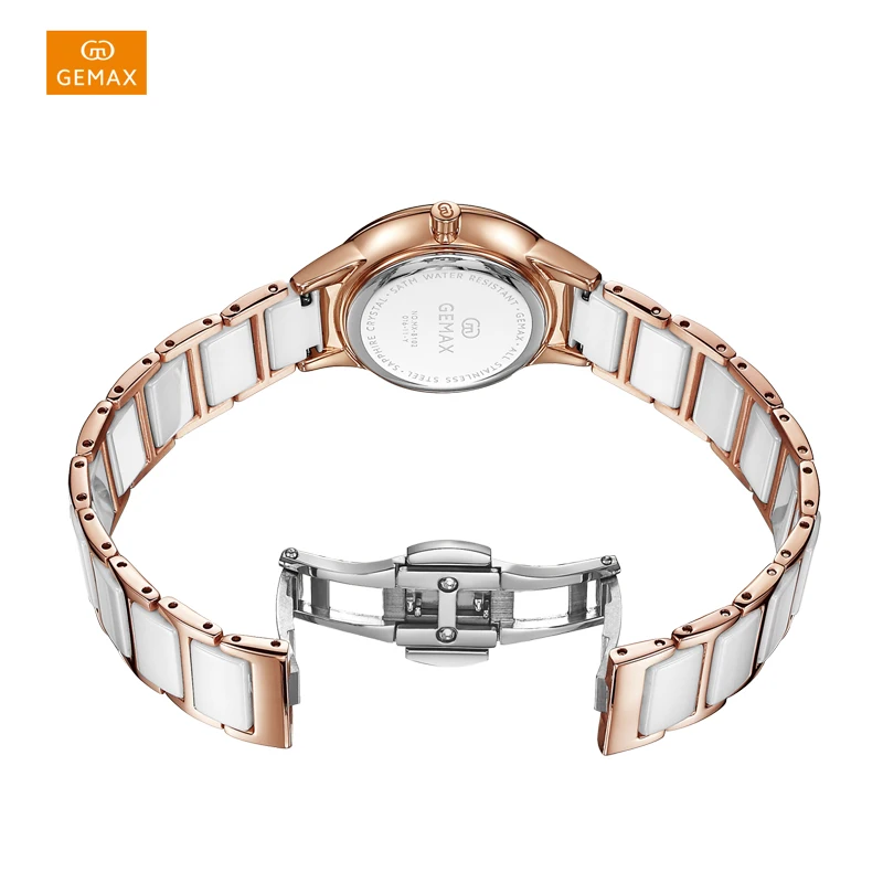OEM logo branded beautiful ladies watch ceramic band women watches wholesale with good price