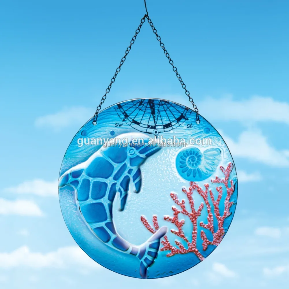 Stained Glass Suncatcher with Hummingbird and Flower Design