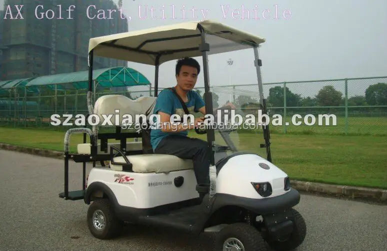 cheap two person electric golf cart for sale with golf bag holder