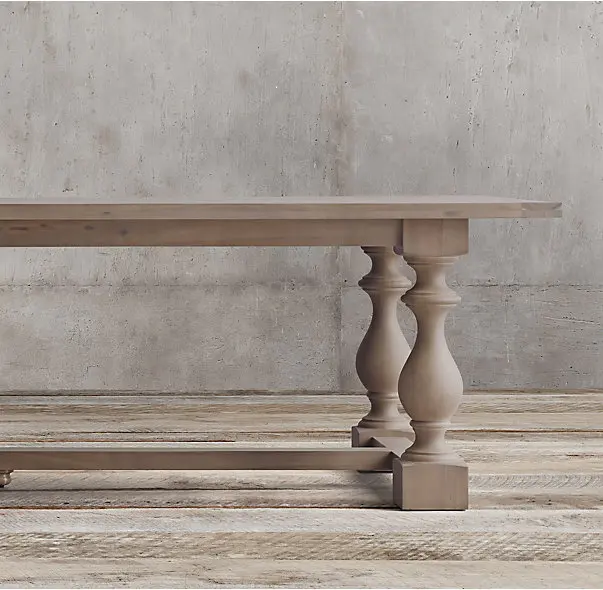 
Stable quality Household use rustic wooden dining table 