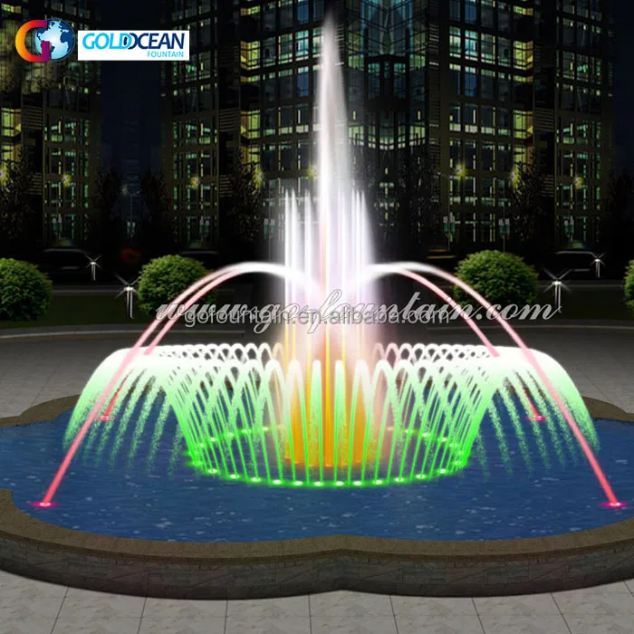 Бесплатный дизайн большой открытый фонтан для скульптуры в стиле общественного