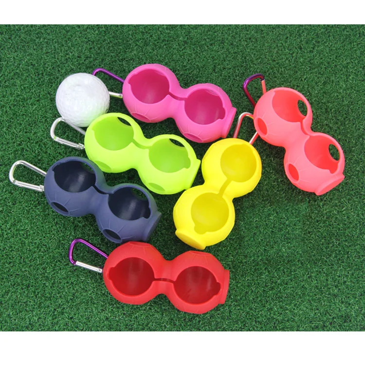 Lightweight Portable Silicone Golf Ball Holder For Two Balls
