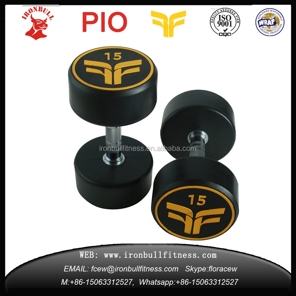 Iron Bull dumbbells gym  wholesale rubber coated dumbbell