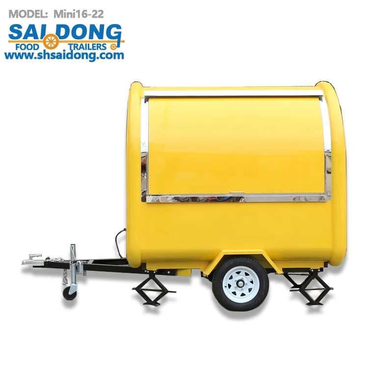 Snack vending mobile food cart/ice cream trailer with wheels CE