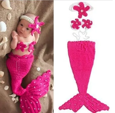 Wholesale Baby Photo Props Newborn Mermaid Design Photo Props Baby Clothing