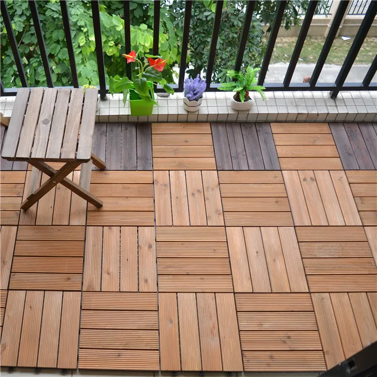 outdoor garden supplies gazebos plastic base interlocking parquet teak wood decking floor tile