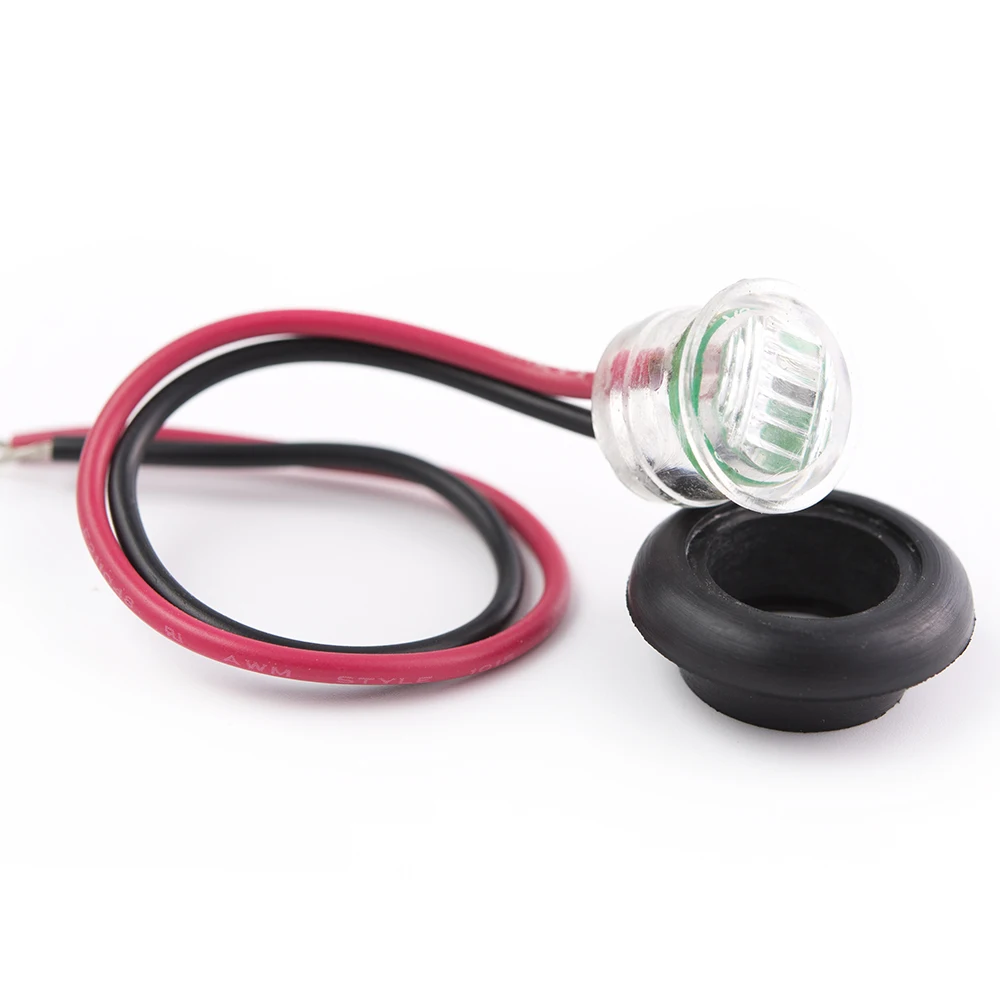 Mini White Clear 0.75 Inch Round Offroad led for Truck Trailer 12v led Side Marker light Clearance Indicator Lamp truck lights