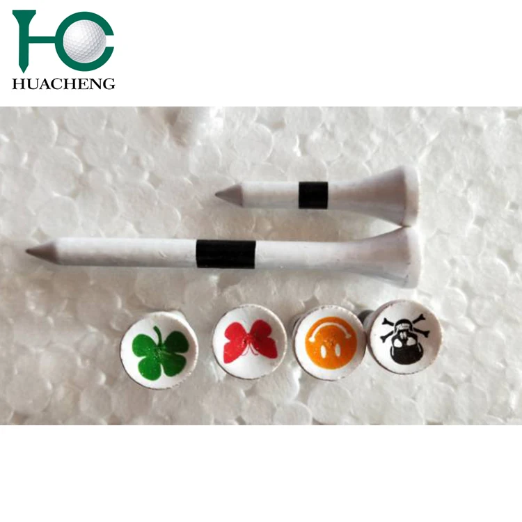 New arrival--one color/ two colors/3 colors stripes printing/bamboo golf tees
