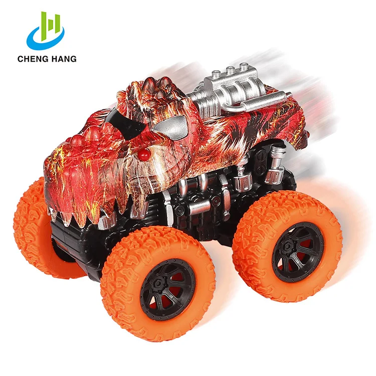 
diecast car plastic model toy vehicle dinosaur cars super truck toys friction toy cars plastic mini monster truck for wholesale 