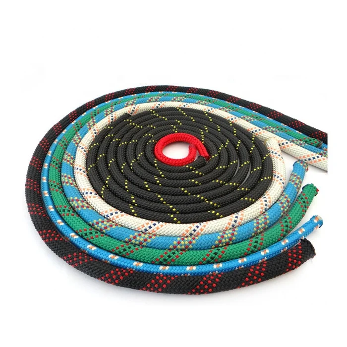 Hot performance  nylon/ polyester  strong static 16/ 32/ 48 strand braided climbing rope  outdoor safety  rope