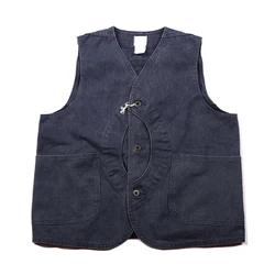 OEM custom outdoor hunting canvas game pocket vest, vintage sleeveless work vest