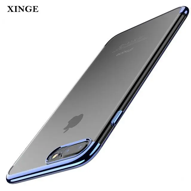 Китайский производитель бесплатный образец Ясно Мягкий гальваническим ТПУ телефона чехол для iphone 8 Plus