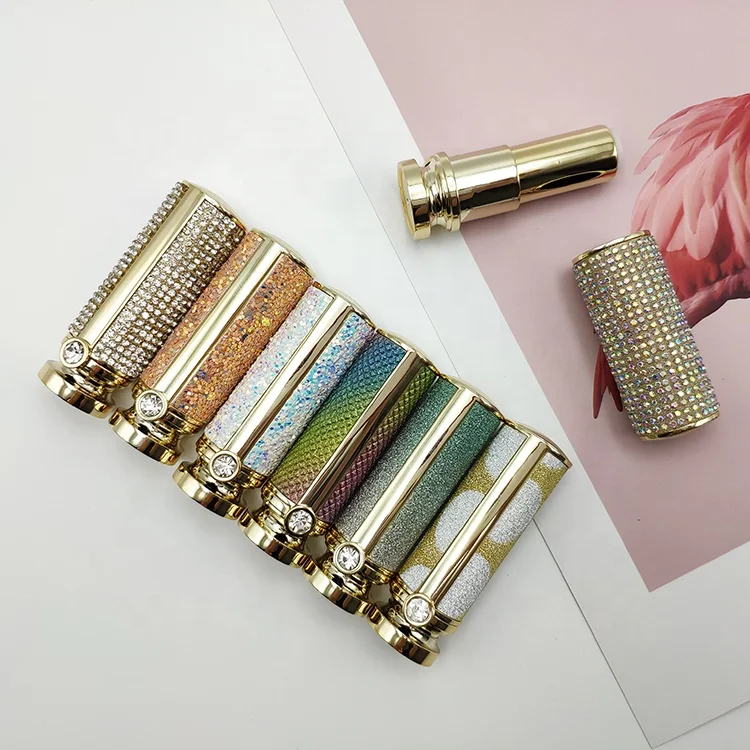 PA-2137 Bling Стиль Круглый пустой тюбик губной помады с бриллиантом