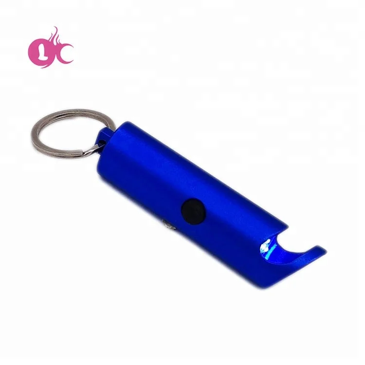 Factory direct sales custom logo eco friendly aluminum mini led light keychain