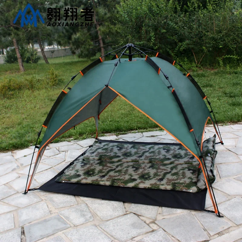 Hot Sale 3 person 3 season light weight automatic 2 seconds fast Green camping tent for outing tent