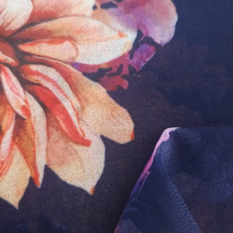 20D * 26D 100% полиэстер шифон купить печать цветы Тканое полотно для одежды