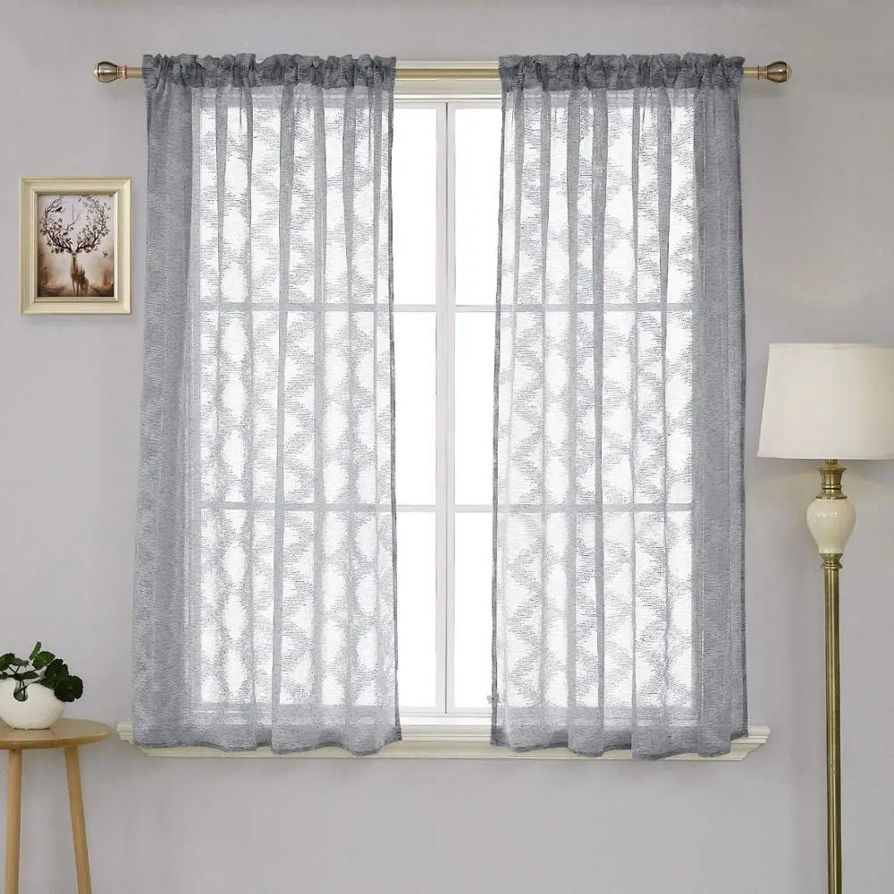 waxed and mint polyester sheer curtain fabric linen curtain