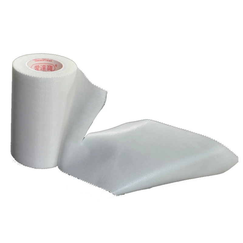 Soft and thin hypoallergenic nontoxic breathable Silk adhesive white medical surgical cloth tape for fixing gauze catheter