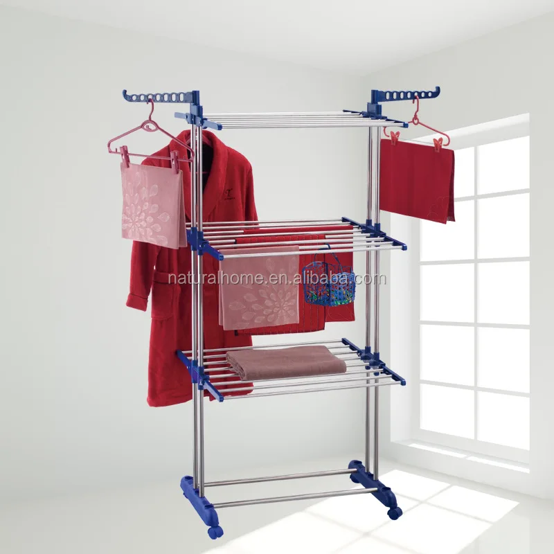 metal hooks for clothes hanger folding blue plastic expandable cloth hangers with color box