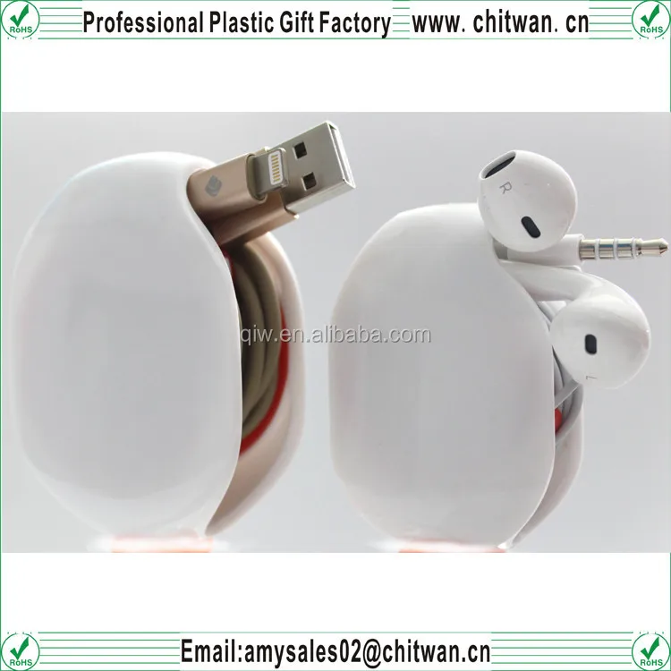 Wholesale Cheap Promotional Items Retractable Mini Cord Winder Recoil AUTOMATIC Cable Winder