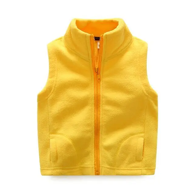 
kid fashion style life winter polar fleece sleeveless vests kids stand neck cotton casual baby boys vests 