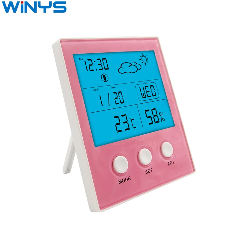 
Digital wall clock indoor alarm thermometer hygrometer Temperature Humidity Digital Large Display Warehouse 