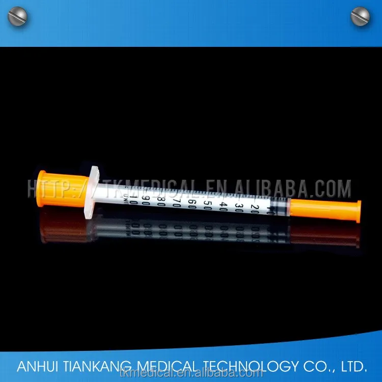 
consumable medical supplies 1ml 1cc plastic insulin disposable syringe 